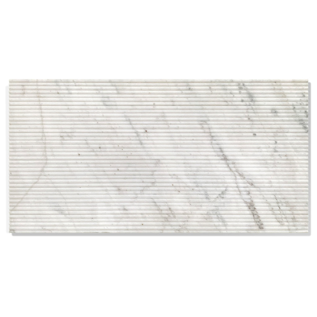 12x24 White Marble Wall Décor