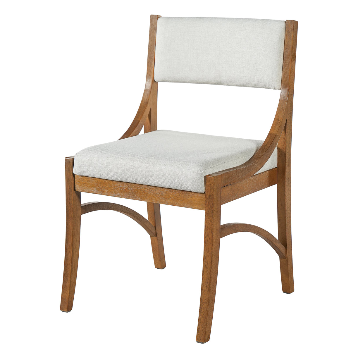 Fabric Upholstered Dining Chairs, Modern Kitchen Chairs with Curved Back