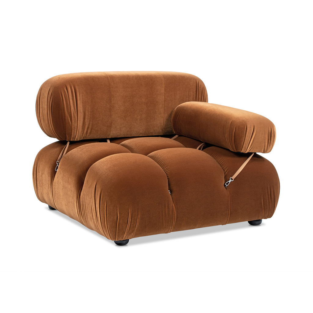 Marcel 36-Inch Bubble Modular Lounge Chair, Olive Velvet
