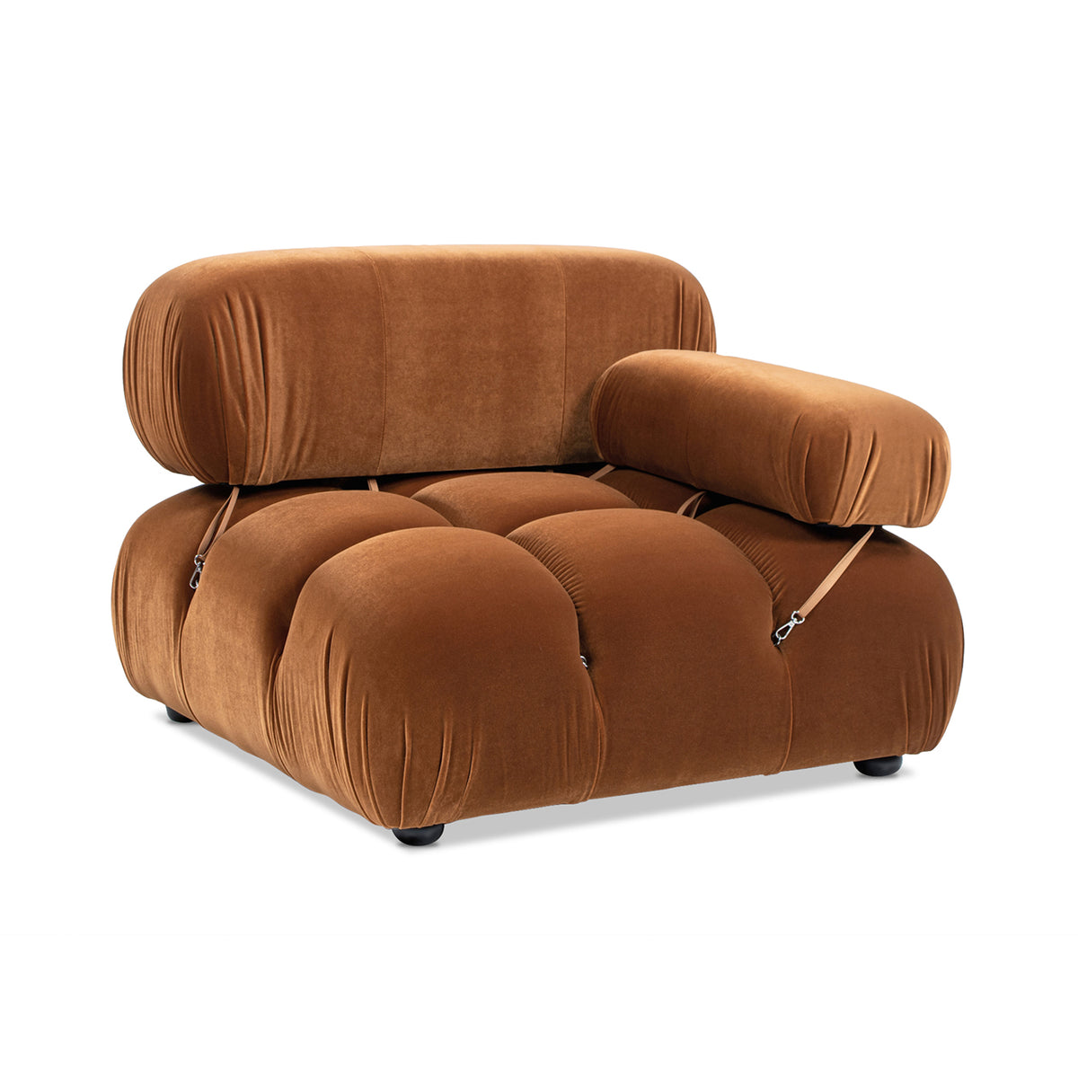 Marcel 36-Inch Bubble Modular Lounge Chair, Olive Velvet