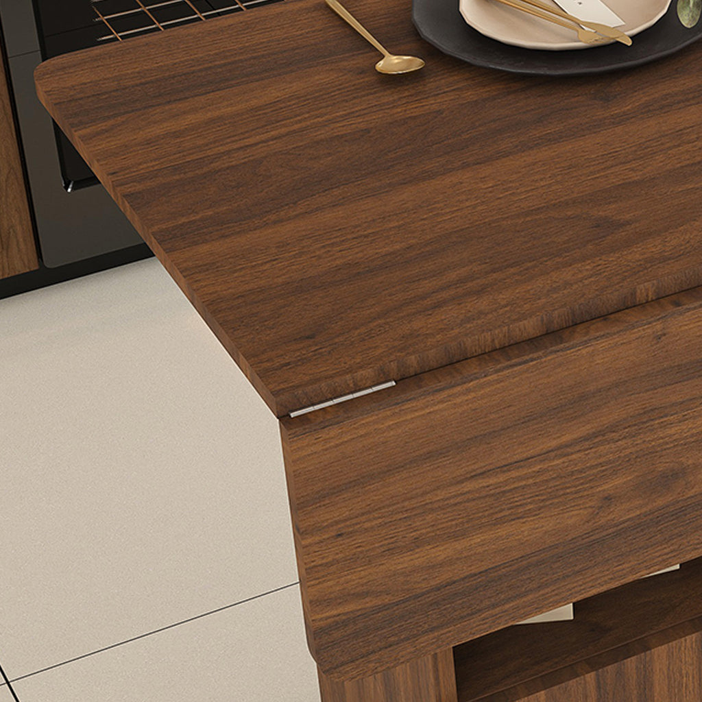Multi-Functional Folding Table with Storage Shelves