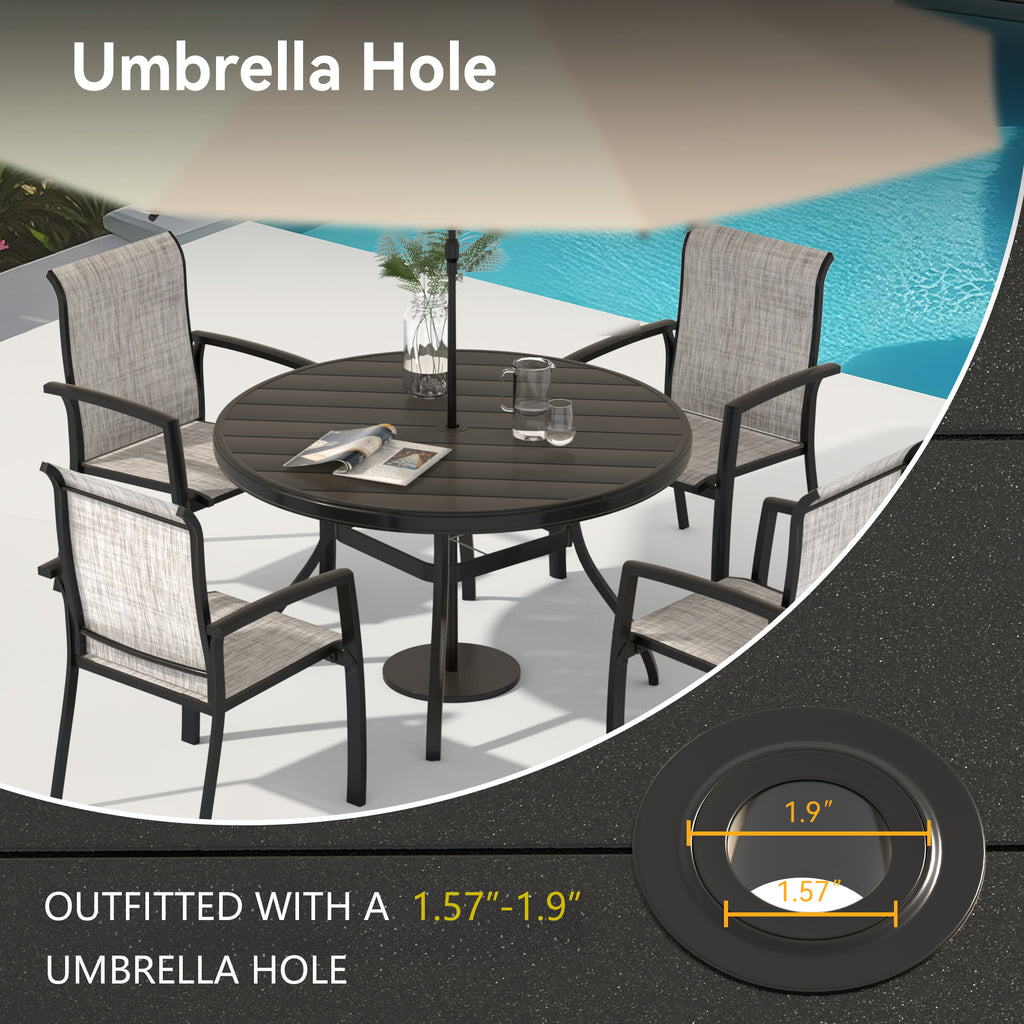 5 Pieces Outdoor Patio Dining Set
