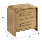 2-Drawer Nightstand with USB