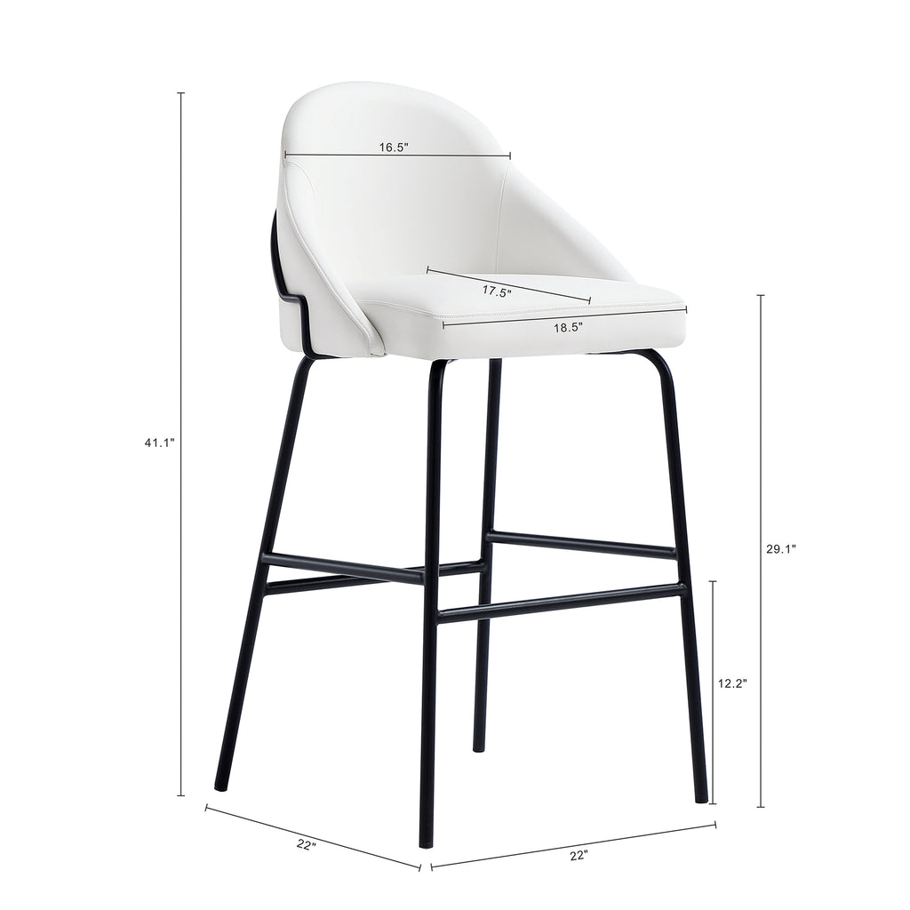 Gracie Metal Upholstered Barstool