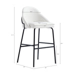 Gracie Metal Upholstered Barstool