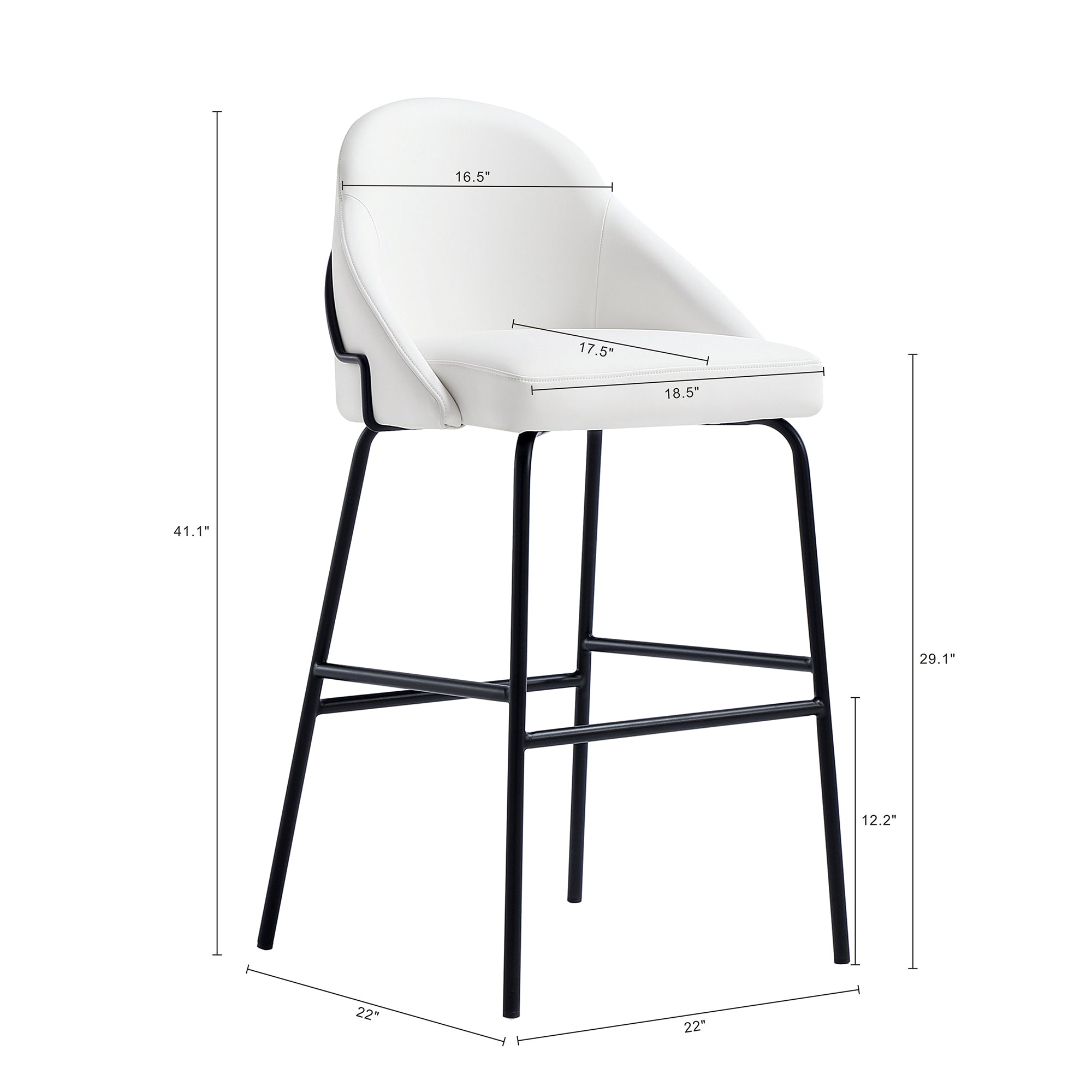 Gracie Metal Upholstered Barstool