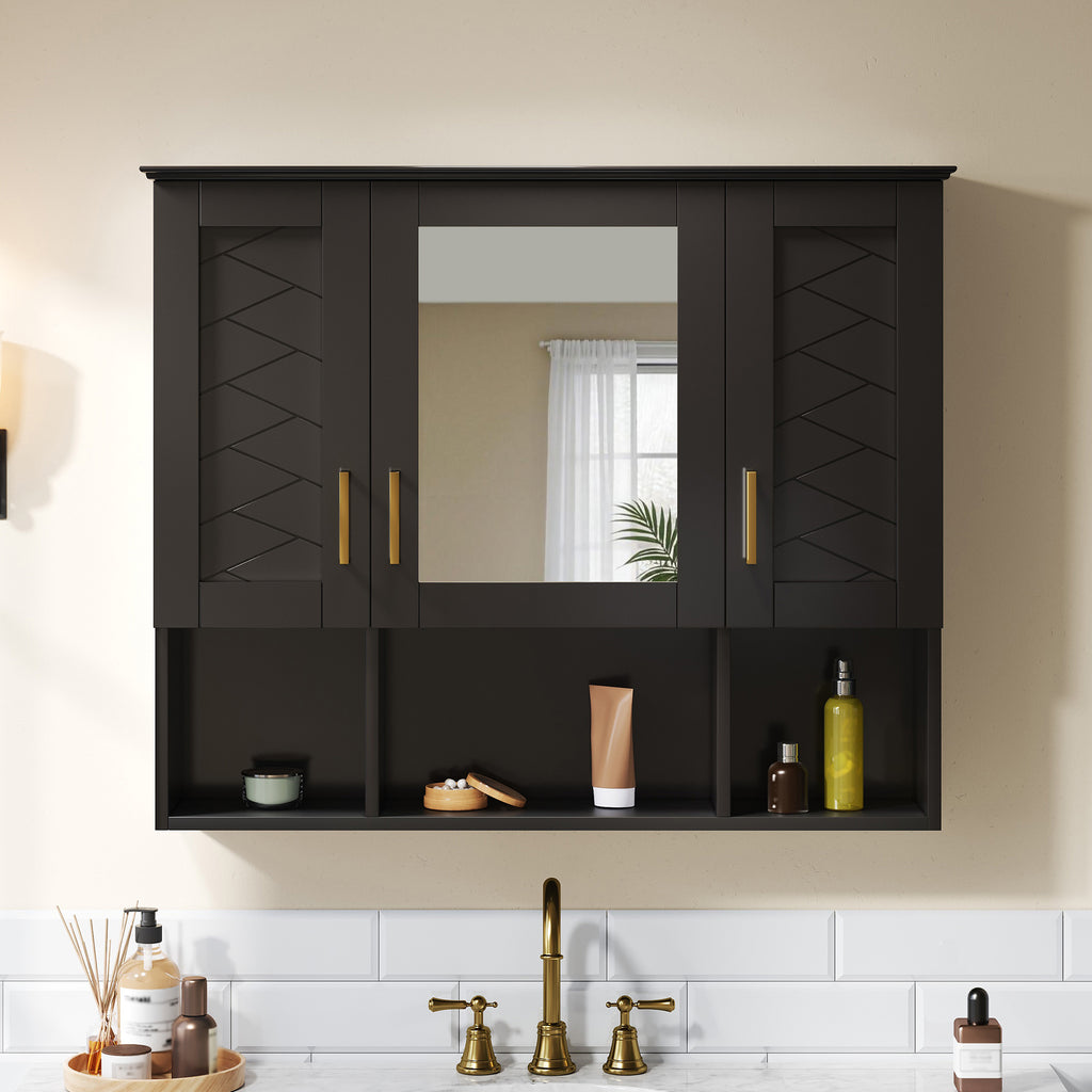 35 Inch 2-in-1 Wall Mounted Medicine Cabinet