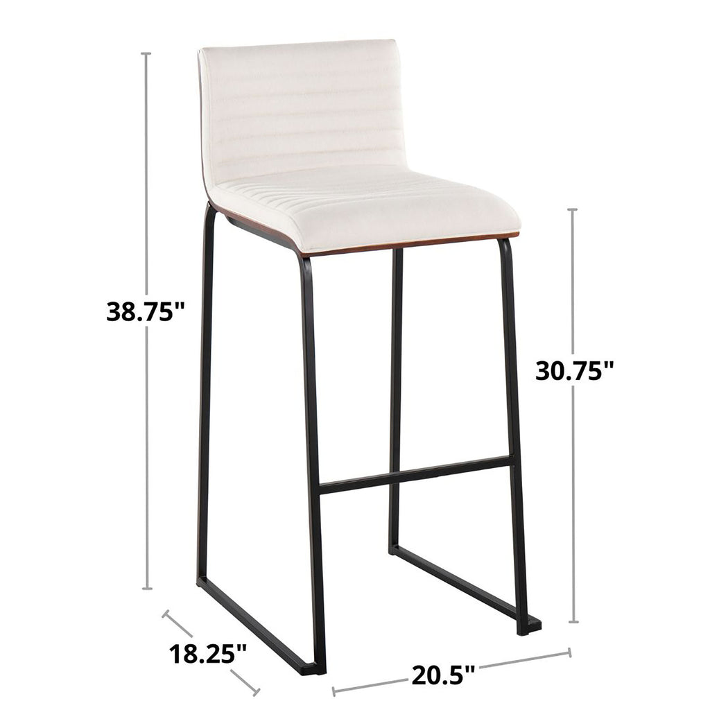 30" Contemporary Fixed-Height Barstool