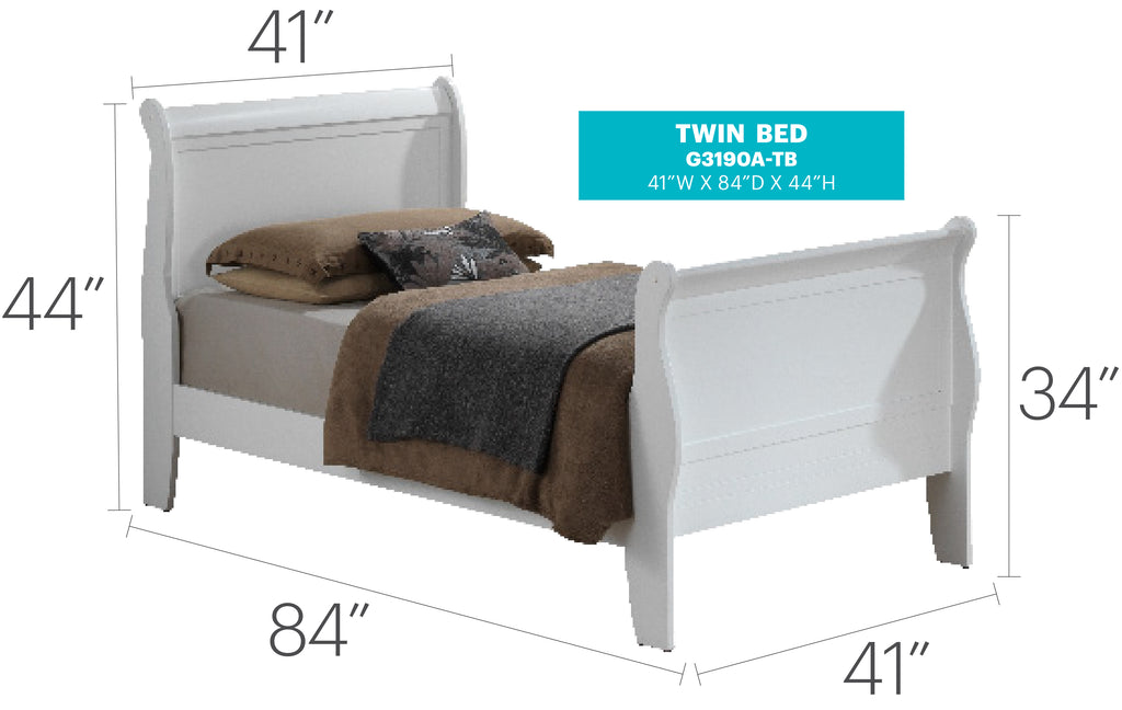 Charming Traditional Twin Bed In Pristine