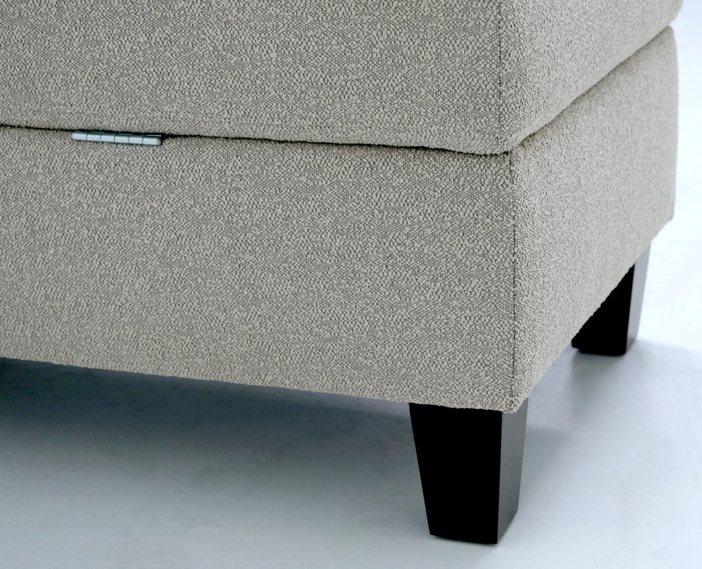 Gray Storage Ottoman