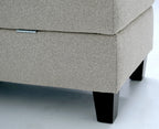 Gray Storage Ottoman