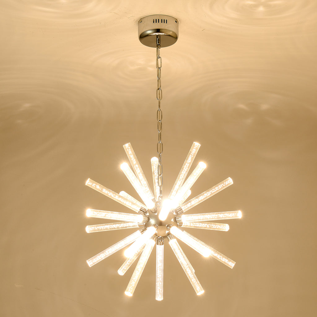 24-Light Bubble Pillar Chandelier