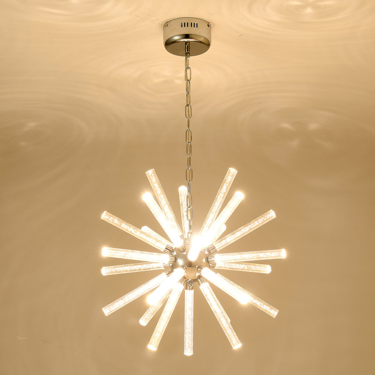 24-Light Bubble Pillar Chandelier