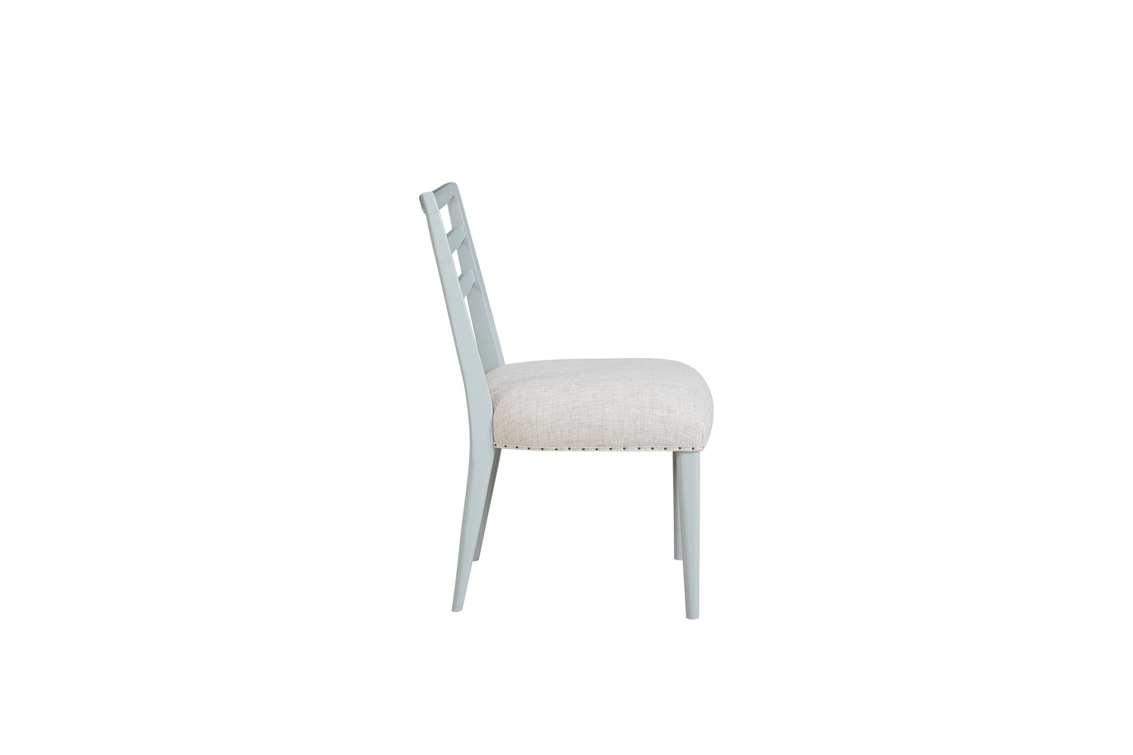 Ladderback Side Dining Chair Set of 2 in Ocean Finish