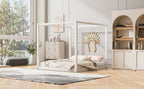 King Size Canopy Platform Bed with Support Legs