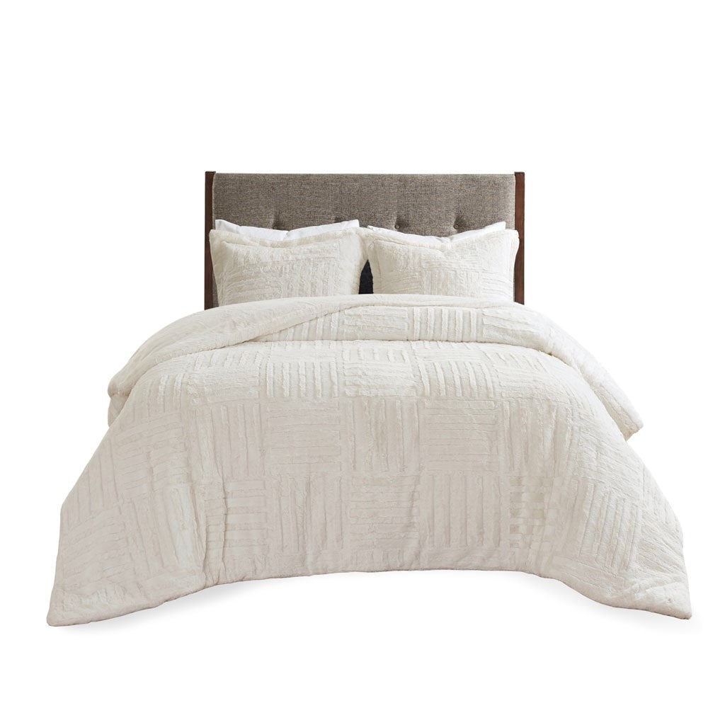 King/Cal King Faux Fur Down Alternative Comforter Mini Set