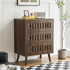3 Drawer Dresser - Modern Walnut