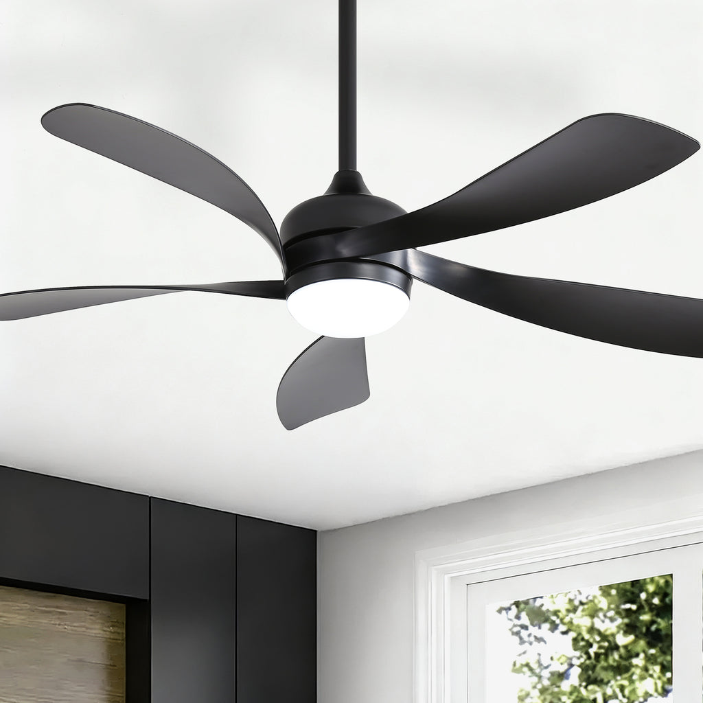 45 Inch Matte Ceiling Fan with LED Light