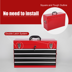 Heavy Duty Metal Tool Box - 21-inch with 4 Drawers