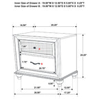 Barzini 2-Drawer Nightstand