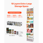 Over The Door Pantry Organizer - 10-Tier Spice Rack
