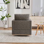 30.7"W Upholstered Square Swivel Accent Chair
