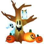 HOMCOM 7.5' Tall Lighted Halloween Inflatable Decorations