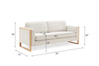 79" Modern Sofa with Solid Wood Legs
