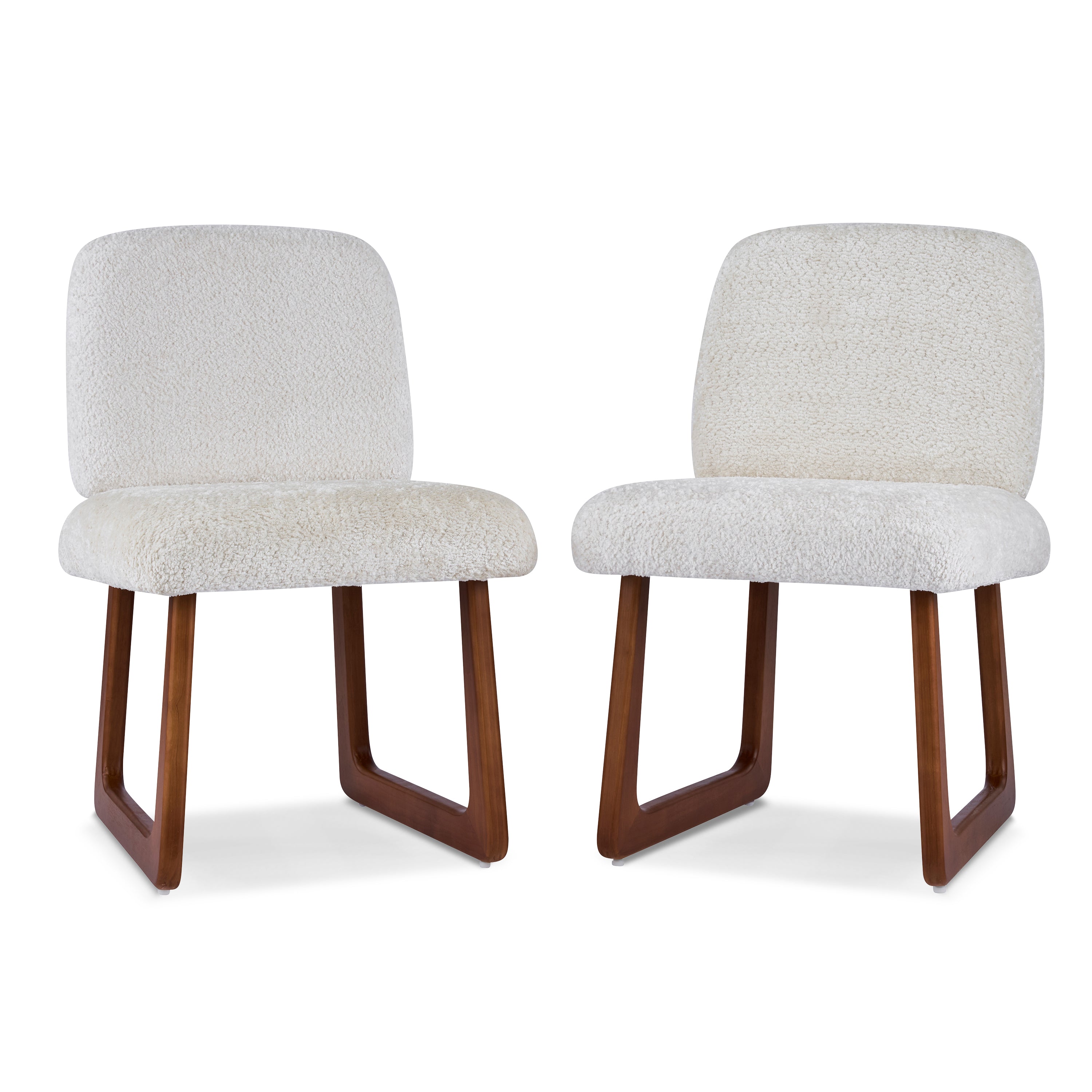 Dining Chair Set of 2, Plush Fabric Upholstered Dining Chairs