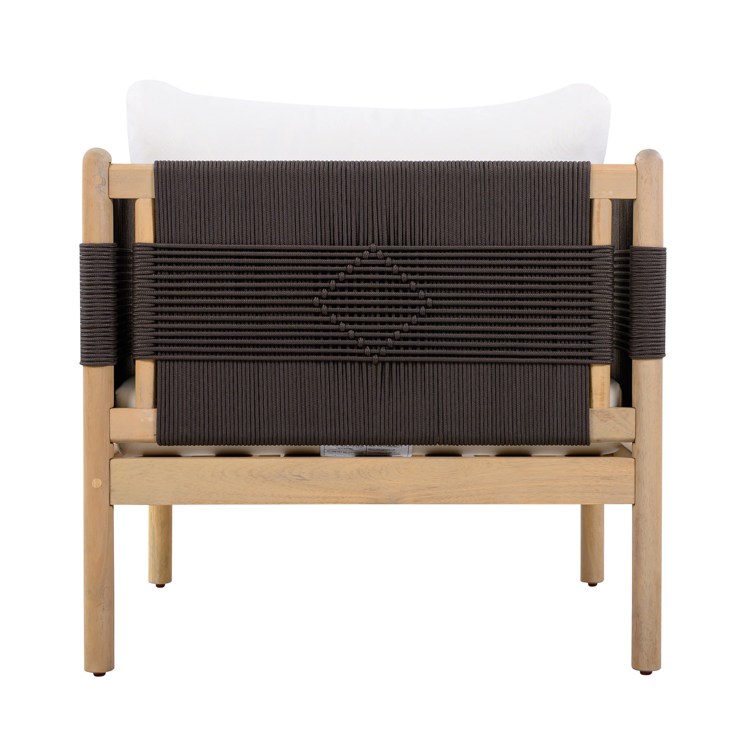 Outdoor Acacia Club Chairs (Set of 2) with Diamond-Pattern