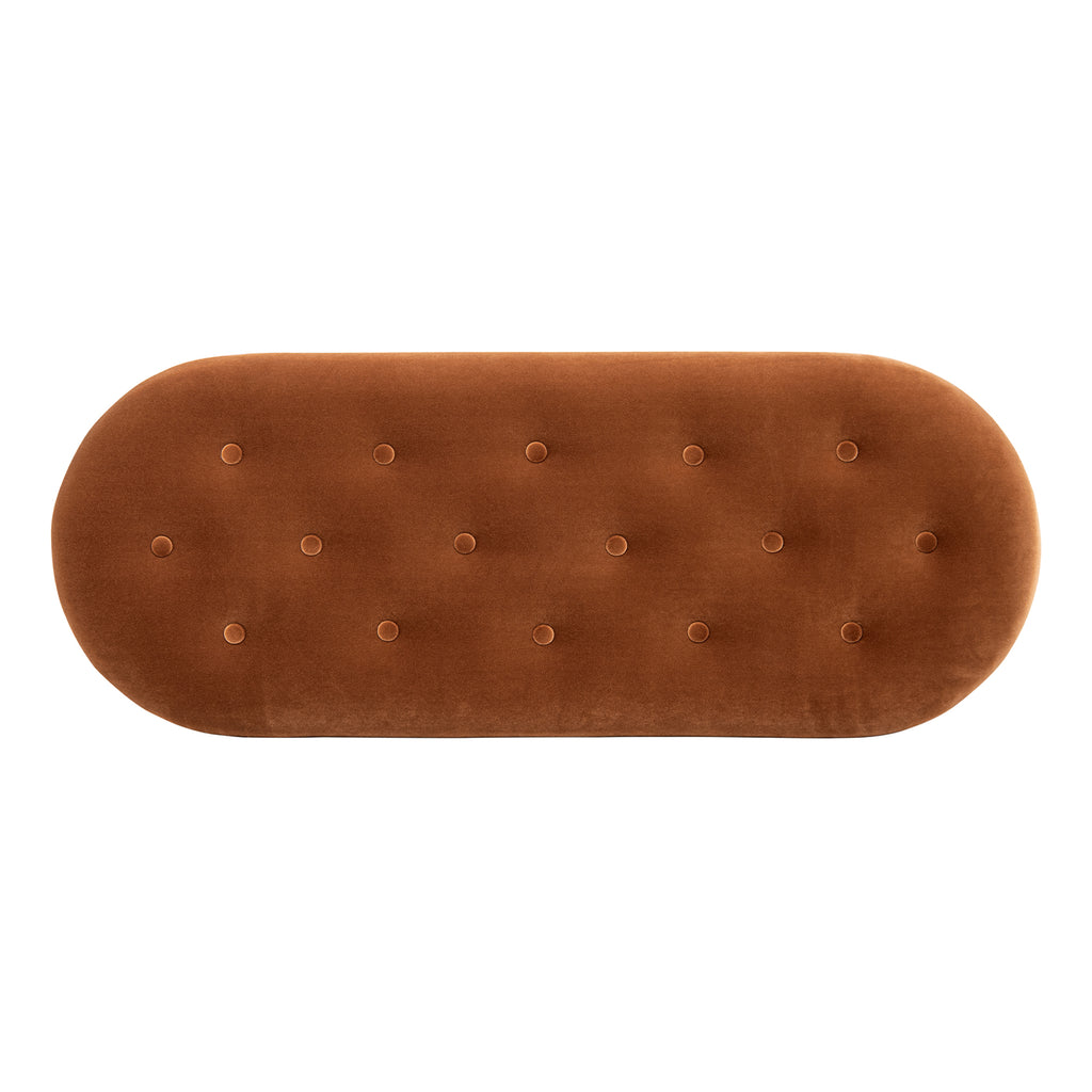 Melinda 48.5" Oval Tufted Bullion Fringe Storage Bench