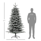 HOMCOM 6.5 ft Pre-Lit Mountain Pine Artificial Christmas Tree