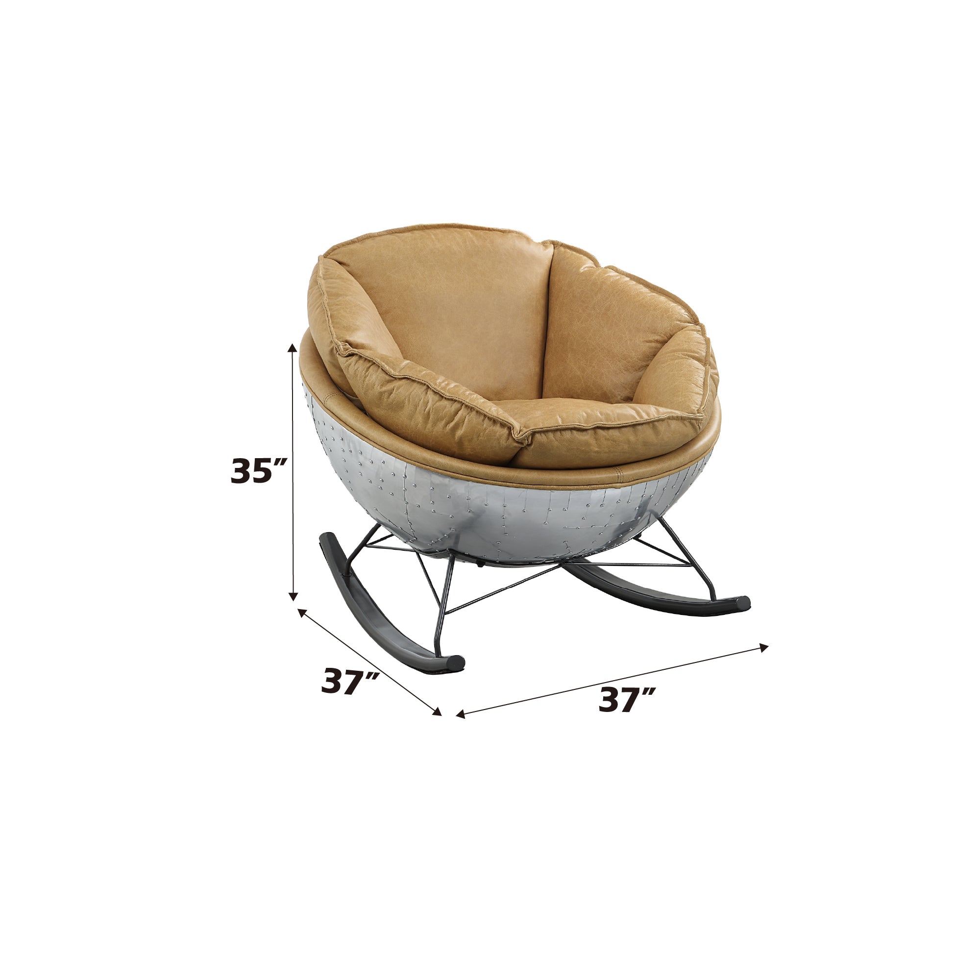 Pippin Morocco Top Grain Leather Rocking Chair