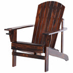 Outsunny Wooden Adirondack Chair with Cup Holder