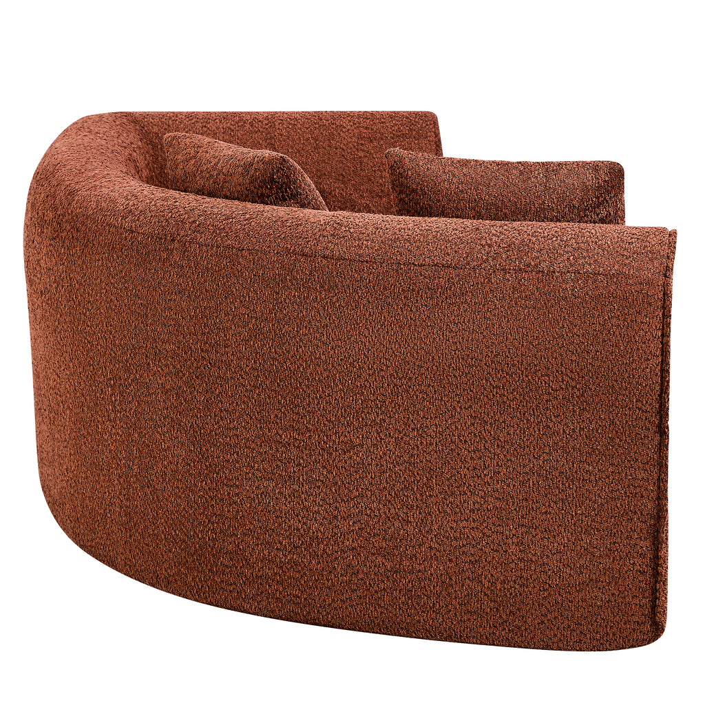 110" Modern Curved L-Shaped Modular Sectional Sofa