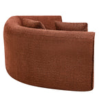 110" Modern Curved L-Shaped Modular Sectional Sofa