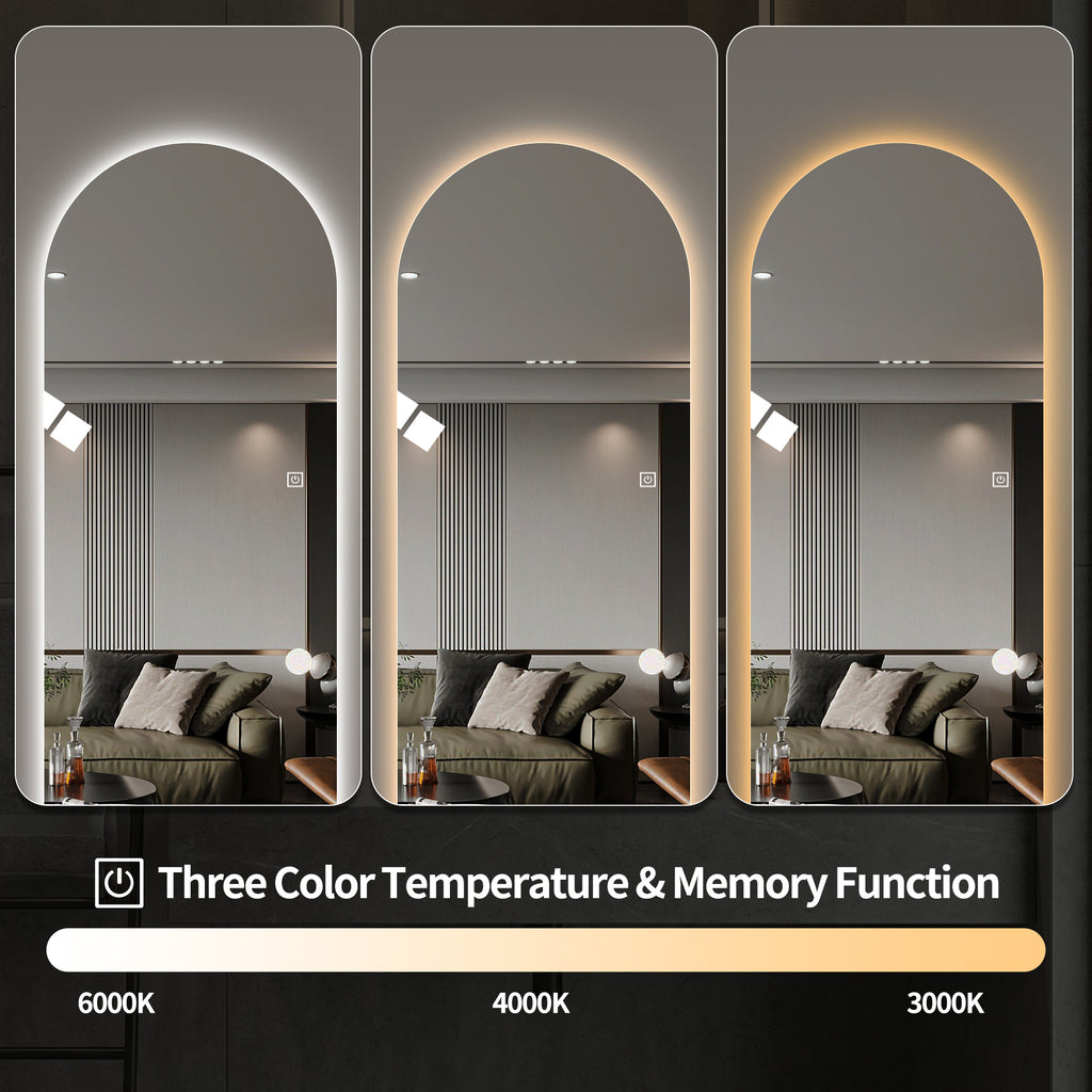65" x 21" LED Full Length Wall Mirror