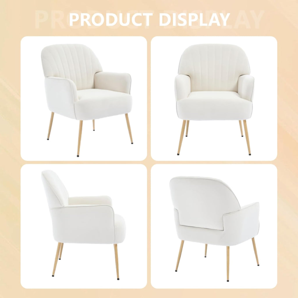 Velvet Accent Chair - Modern Upholstered Living Room Chair