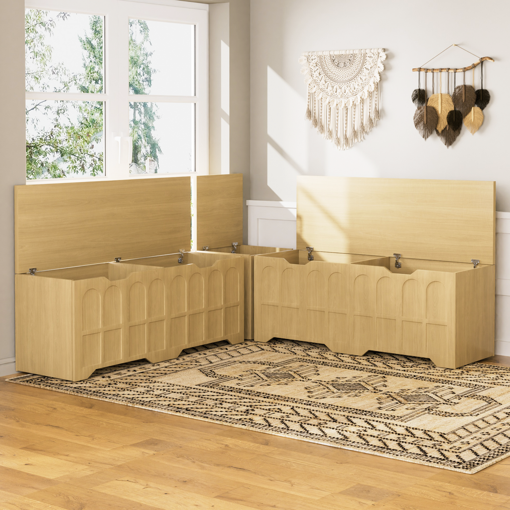 3-Piece L-Shaped Multifunctional Storage Bench