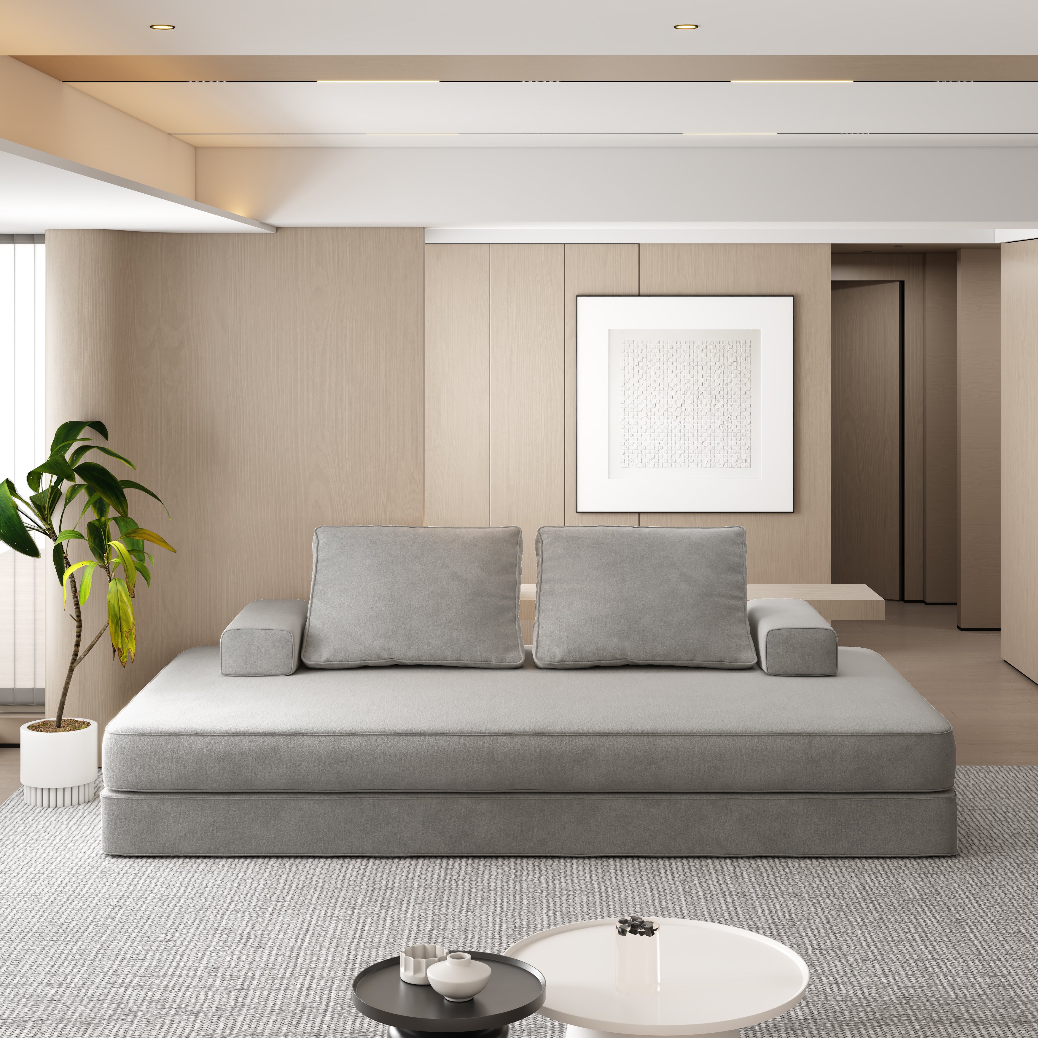 86.6" Multifunctional Convertible Sofa Bed