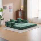 Convertible Floor Couch Sofa Bed - Dark Green
