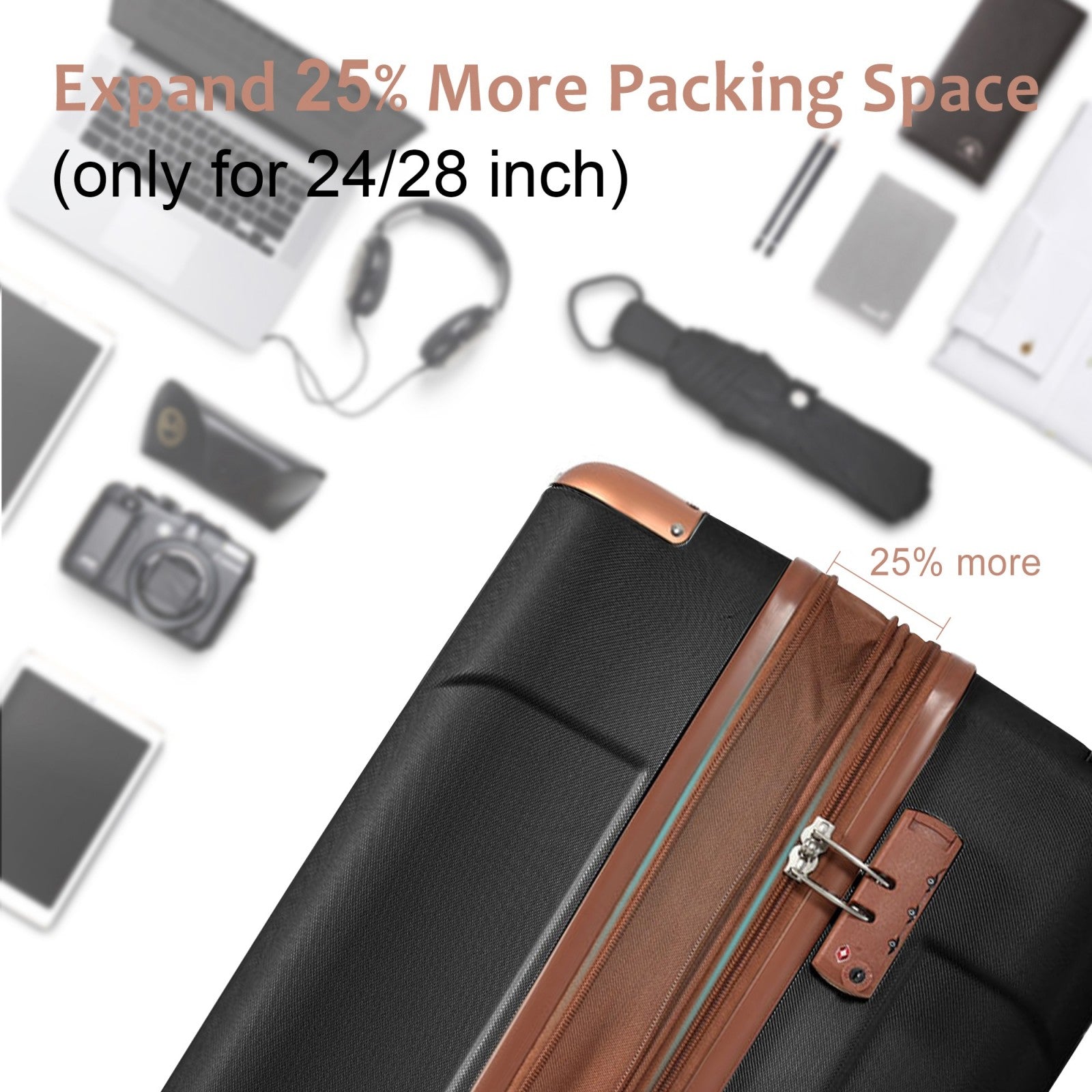 Lightweight Durable ABS Suitcases with Double Wheels