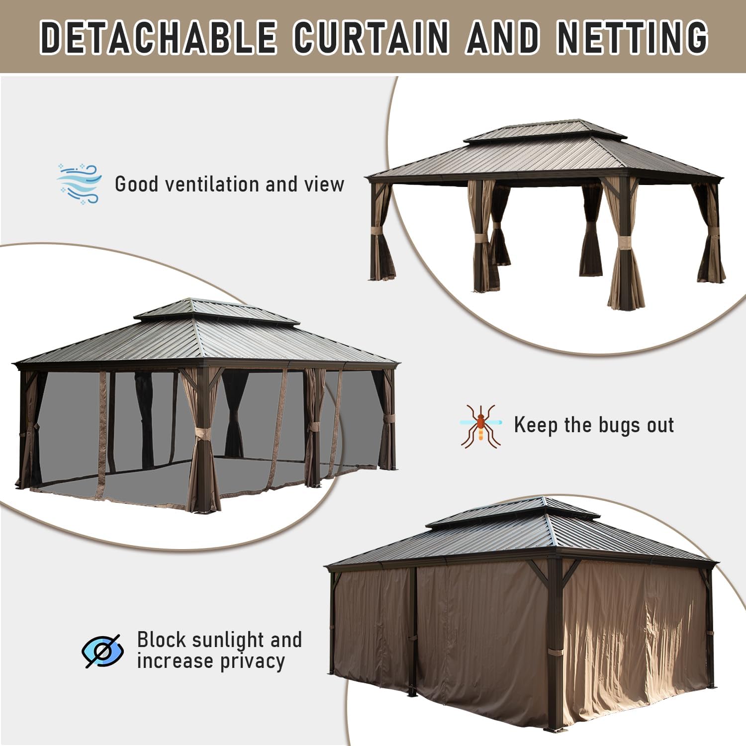14x22FT Hardtop Gazebo