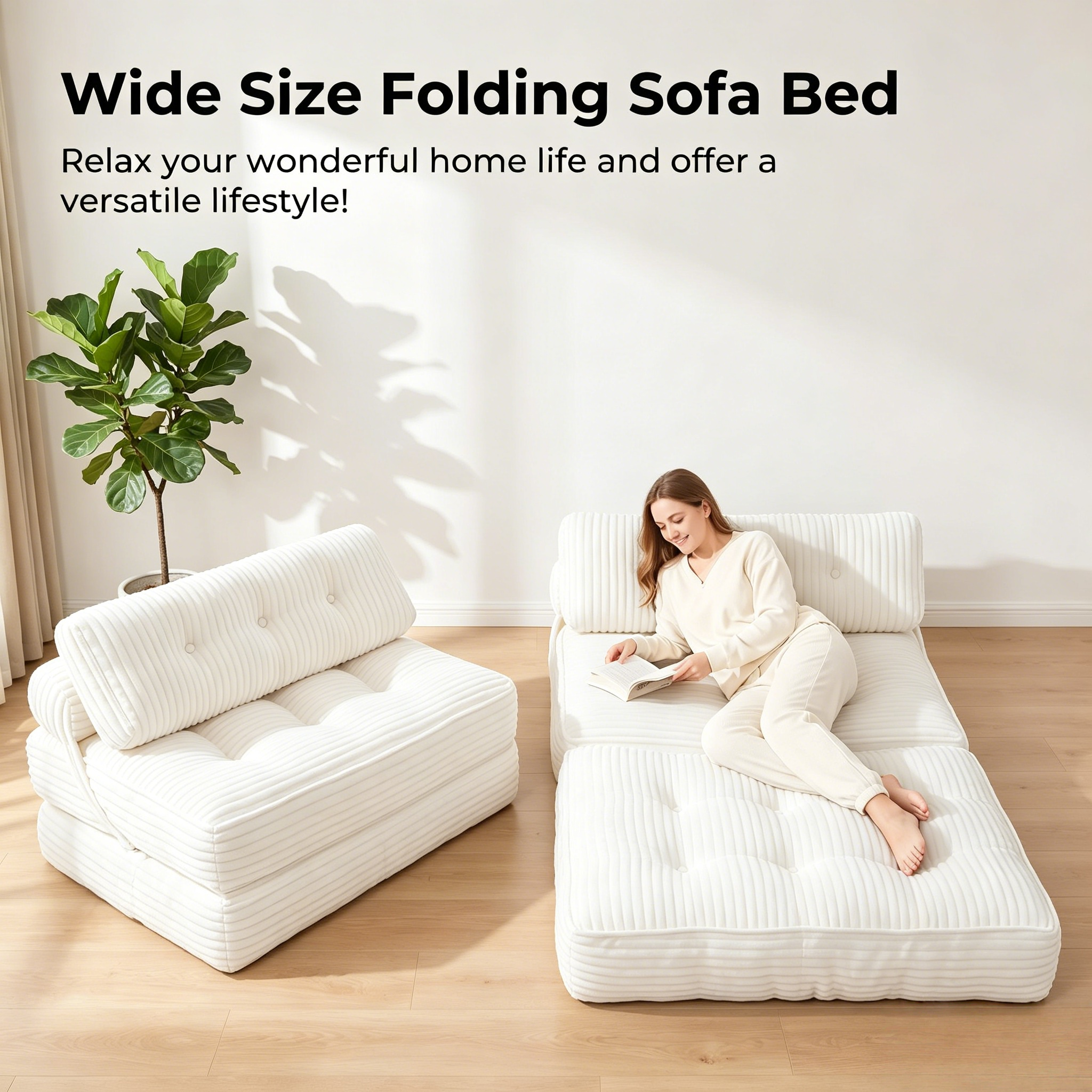 Folding Sofa Bed - Convertible Chair with Pillow