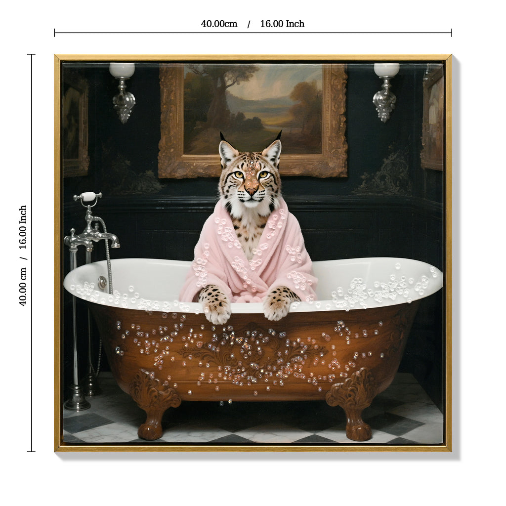 Tiger in Bathtub Wall Art Print Poster
