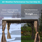 10x10 FT Outdoor Louvered Pergola with Adjustable Louvers