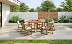 TREXM Patio Dining Table Set for 6