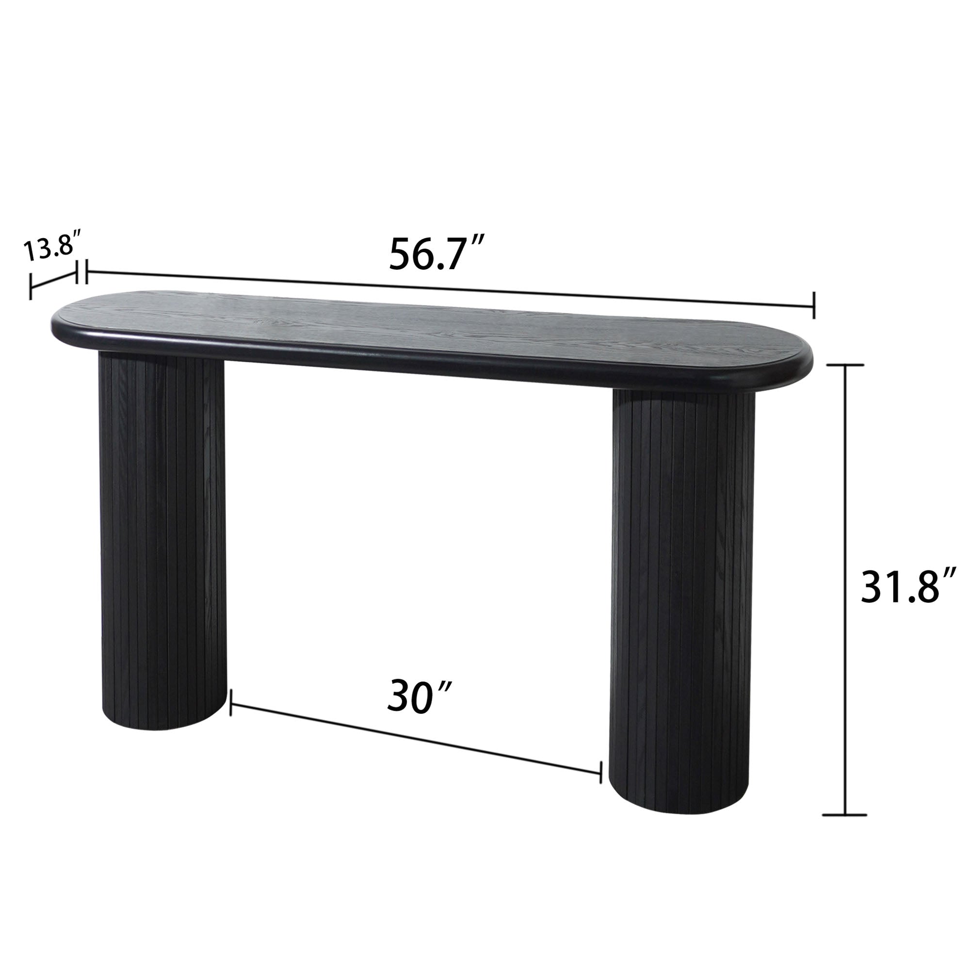 Wood Console Table, Modern