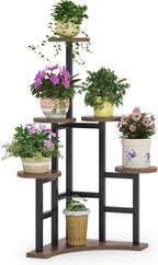 43.70" Height 6-Tier Rustic Plant Shelf