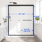 Premium 55"-60" W x 72" H Shower Door